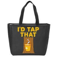 ID Tap That Maple Tree Maple Syrup Zip Tote Bag