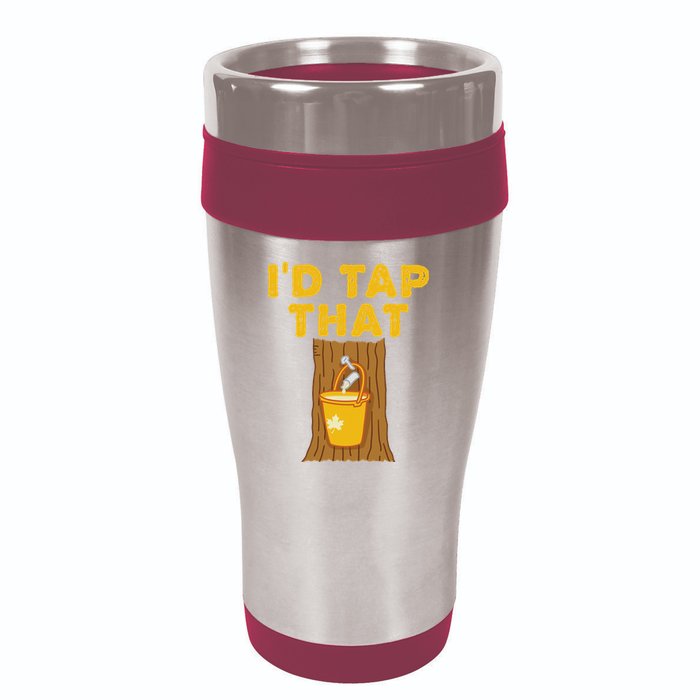 ID Tap That Maple Tree Maple Syrup 16oz Travel Tumbler