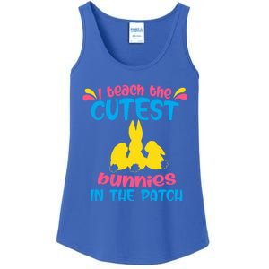 I Teach The Cutest Bunnies In The Patch Teacher Easter Day Gift Ladies Essential Tank