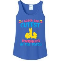 I Teach The Cutest Bunnies In The Patch Teacher Easter Day Gift Ladies Essential Tank