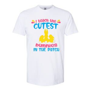 I Teach The Cutest Bunnies In The Patch Teacher Easter Day Gift Softstyle CVC T-Shirt