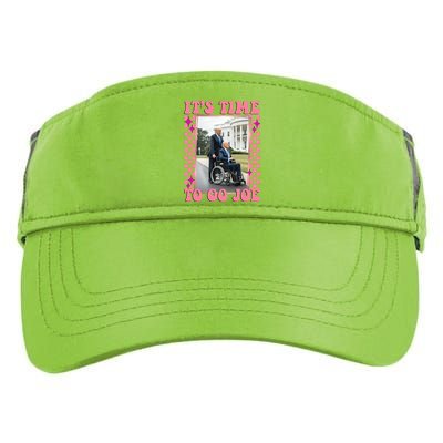 Its Time To Go Joe Wheelchair Funny Trump 2024 Retro Adult Drive Performance Visor