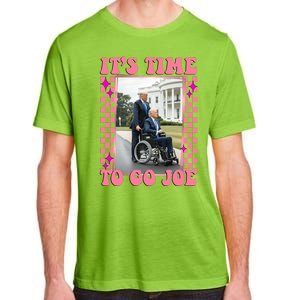 Its Time To Go Joe Wheelchair Funny Trump 2024 Retro Adult ChromaSoft Performance T-Shirt