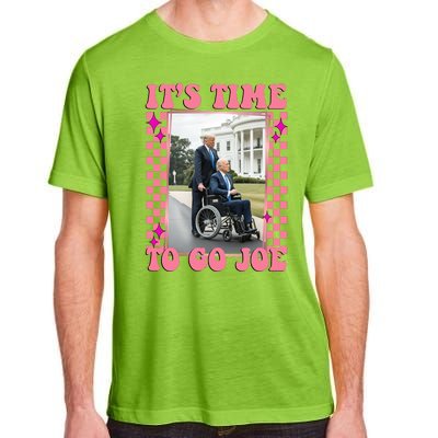 Its Time To Go Joe Wheelchair Funny Trump 2024 Retro Adult ChromaSoft Performance T-Shirt