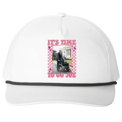 Its Time To Go Joe Wheelchair Funny Trump 2024 Retro Snapback Five-Panel Rope Hat