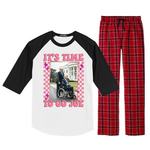 Its Time To Go Joe Wheelchair Funny Trump 2024 Retro Raglan Sleeve Pajama Set