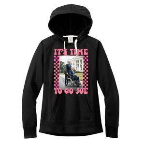 Its Time To Go Joe Wheelchair Funny Trump 2024 Retro Women's Fleece Hoodie