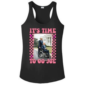 Its Time To Go Joe Wheelchair Funny Trump 2024 Retro Ladies PosiCharge Competitor Racerback Tank