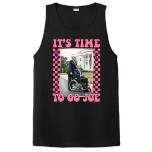 Its Time To Go Joe Wheelchair Funny Trump 2024 Retro PosiCharge Competitor Tank