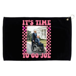 Its Time To Go Joe Wheelchair Funny Trump 2024 Retro Grommeted Golf Towel