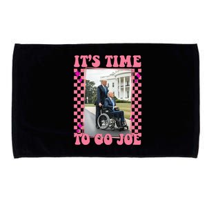 Its Time To Go Joe Wheelchair Funny Trump 2024 Retro Microfiber Hand Towel