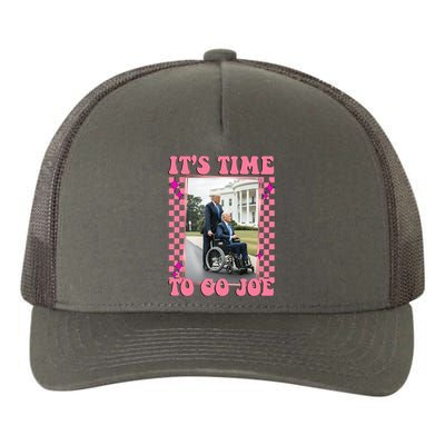 Its Time To Go Joe Wheelchair Funny Trump 2024 Retro Yupoong Adult 5-Panel Trucker Hat