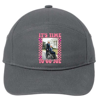 Its Time To Go Joe Wheelchair Funny Trump 2024 Retro 7-Panel Snapback Hat