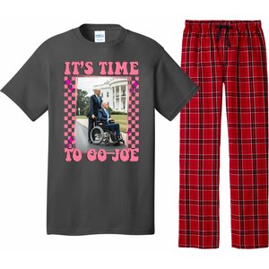 Its Time To Go Joe Wheelchair Funny Trump 2024 Retro Pajama Set