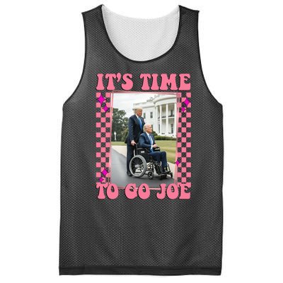 Its Time To Go Joe Wheelchair Funny Trump 2024 Retro Mesh Reversible Basketball Jersey Tank