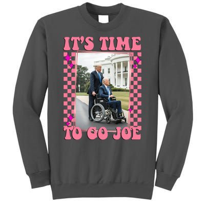 Its Time To Go Joe Wheelchair Funny Trump 2024 Retro Tall Sweatshirt