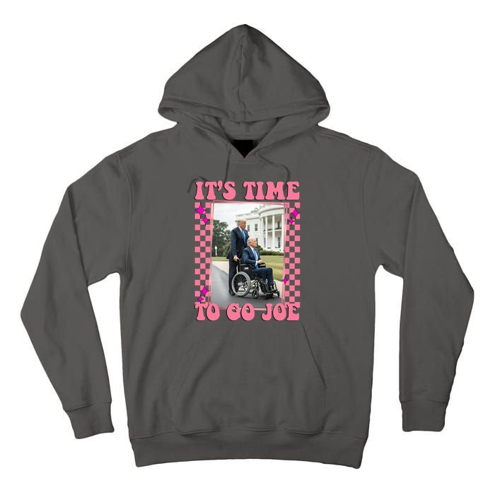 Its Time To Go Joe Wheelchair Funny Trump 2024 Retro Tall Hoodie