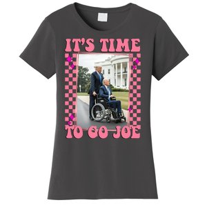 Its Time To Go Joe Wheelchair Funny Trump 2024 Retro Women's T-Shirt