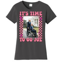 Its Time To Go Joe Wheelchair Funny Trump 2024 Retro Women's T-Shirt