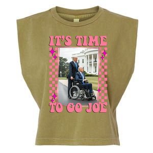 Its Time To Go Joe Wheelchair Funny Trump 2024 Retro Garment-Dyed Women's Muscle Tee