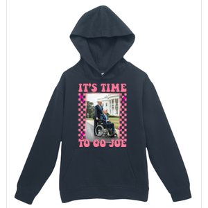 Its Time To Go Joe Wheelchair Funny Trump 2024 Retro Urban Pullover Hoodie