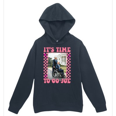 Its Time To Go Joe Wheelchair Funny Trump 2024 Retro Urban Pullover Hoodie