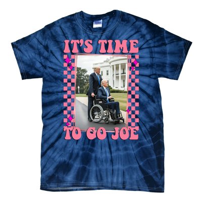 Its Time To Go Joe Wheelchair Funny Trump 2024 Retro Tie-Dye T-Shirt