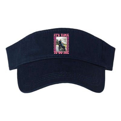 Its Time To Go Joe Wheelchair Funny Trump 2024 Retro Valucap Bio-Washed Visor