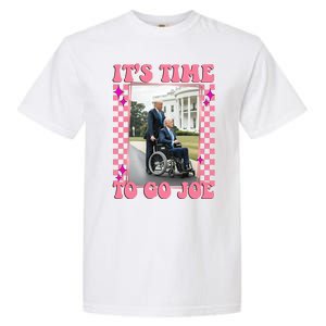 Its Time To Go Joe Wheelchair Funny Trump 2024 Retro Garment-Dyed Heavyweight T-Shirt