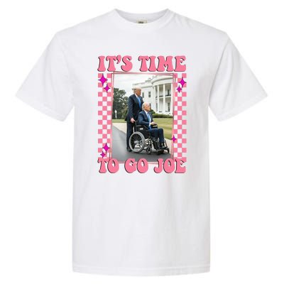 Its Time To Go Joe Wheelchair Funny Trump 2024 Retro Garment-Dyed Heavyweight T-Shirt