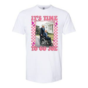 Its Time To Go Joe Wheelchair Funny Trump 2024 Retro Softstyle CVC T-Shirt