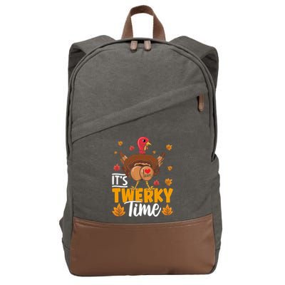 ItS Twerky Time I Love Gravy Funny Thanksgiving Turkey Butt Gift Cotton Canvas Backpack
