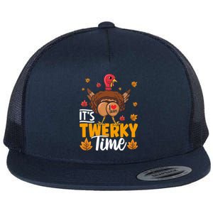 ItS Twerky Time I Love Gravy Funny Thanksgiving Turkey Butt Gift Flat Bill Trucker Hat