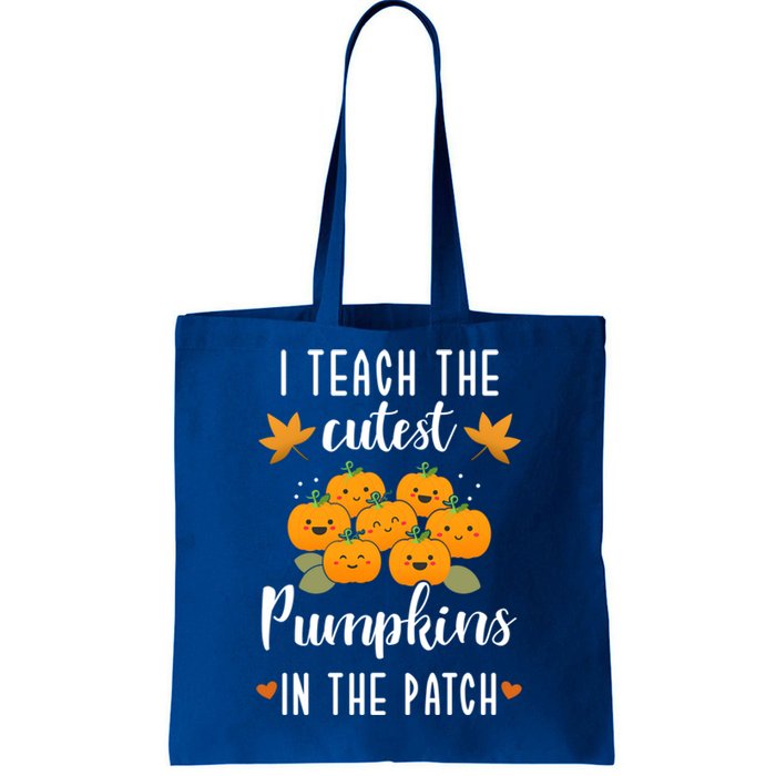 I Teach The Cutest Pumpkins In The Patch Halloween Teacher Cool Gift Tote Bag