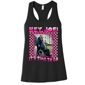 ItS Time To Go Joe Funny Trump 2024 Women's Racerback Tank