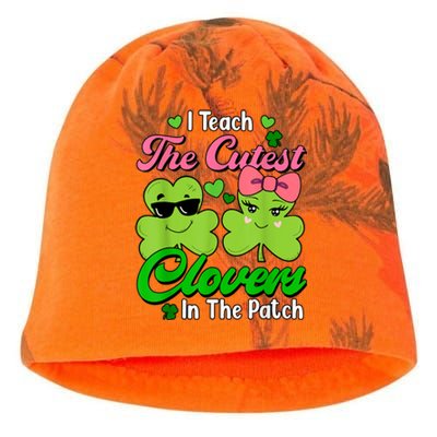 I Teach The Cutest Clovers In Patch St Patricks Day Teacher Kati - Camo Knit Beanie