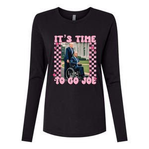 Its Time To Go Joe Funny Trump 2024 Womens Cotton Relaxed Long Sleeve T-Shirt