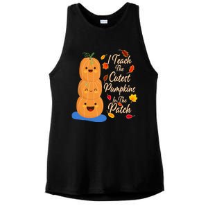 I Teach The Cutest Pumpkins In The Patch Ladies PosiCharge Tri-Blend Wicking Tank