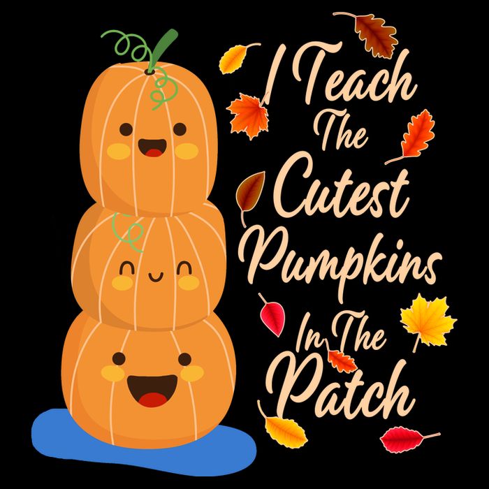 I Teach The Cutest Pumpkins In The Patch 7-Panel Snapback Hat