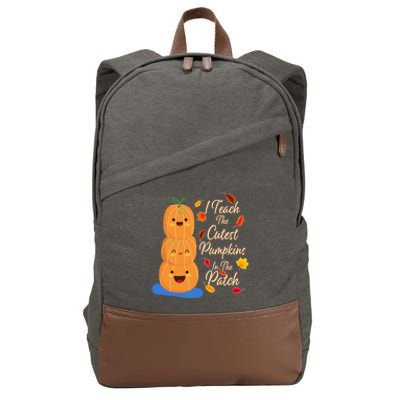 I Teach The Cutest Pumpkins In The Patch Cotton Canvas Backpack