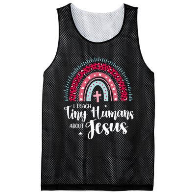 I Teach Tiny Humans About Jesus Teacher Appreciation Bible Mesh Reversible Basketball Jersey Tank