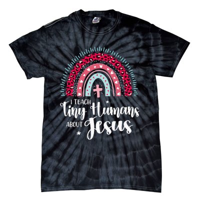 I Teach Tiny Humans About Jesus Teacher Appreciation Bible Tie-Dye T-Shirt