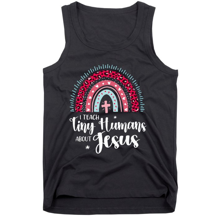 I Teach Tiny Humans About Jesus Teacher Appreciation Bible Tank Top