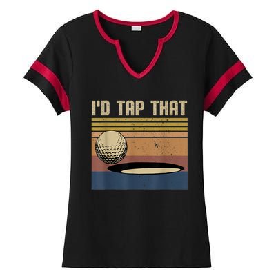 I’d Tap That Funny Golf Ladies Halftime Notch Neck Tee