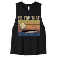 I’d Tap That Funny Golf Women's Racerback Cropped Tank