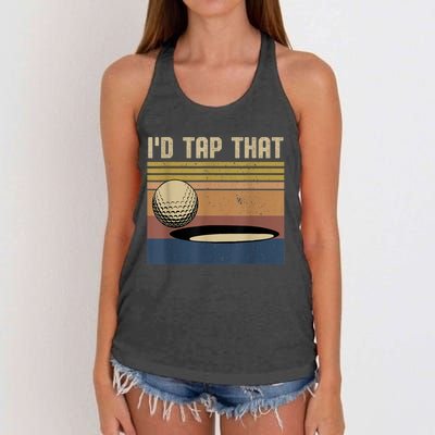 I’d Tap That Funny Golf Women's Knotted Racerback Tank