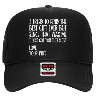 I Tried To Find The Best Fathers Day Funny Husband High Crown Mesh Back Trucker Hat