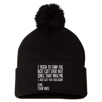 I Tried To Find The Best Fathers Day Funny Husband Pom Pom 12in Knit Beanie