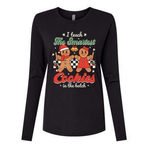 I Teach The Smartest Cookies In The Batch Teacher Christmas  Womens Cotton Relaxed Long Sleeve T-Shirt