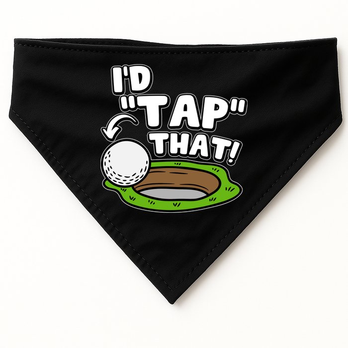 Id Tap That Funny Golf Lover USA-Made Doggie Bandana